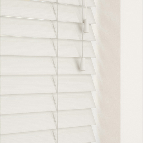 Ghost Embossed White Lifestyle Wooden blinds