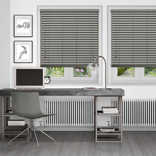 Misty Smooth Grey Lifestyle Wooden blinds