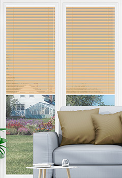 Biscuit Beige No Drill 25mm Venetian Conservatory Blind
