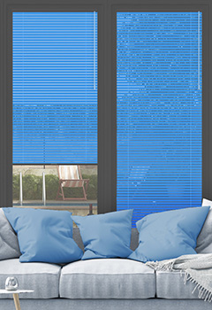 Blue Paradise No Drill 25mm Venetian Conservatory Blind