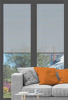 Cool Silver No Drill 25mm Venetian Conservatory Blind