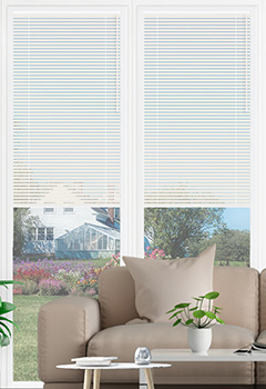 Cream White No Drill 25mm Venetian Conservatory Blind