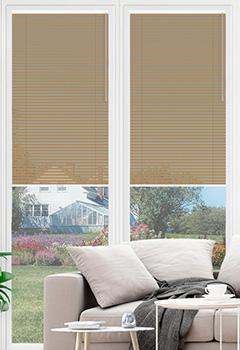 Fawn Brown No Drill 25mm Venetian Conservatory Blind