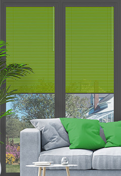 Forest Green No Drill 25mm Venetian Conservatory Blind