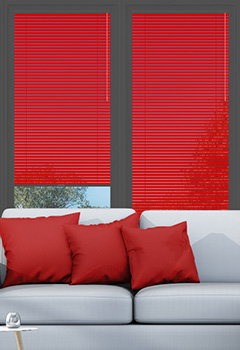 Gloss Red No Drill 25mm Venetian 