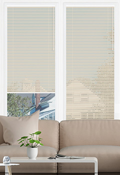Honey Cream No Drill 25mm Venetian Conservatory Blind