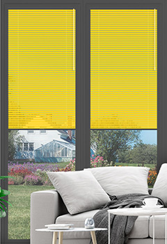 Lemon Punch No Drill 25mm Venetian Conservatory Blind