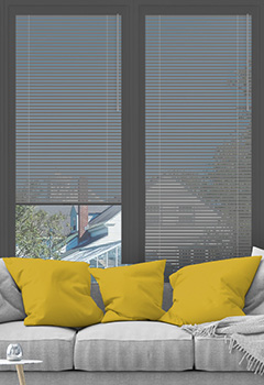 Metallic Grey No Drill 25mm Venetian 
