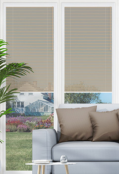 Natural Beige No Drill 25mm Venetian Conservatory Blind