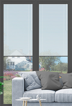 Opal White No Drill 25mm Venetian Conservatory Blind