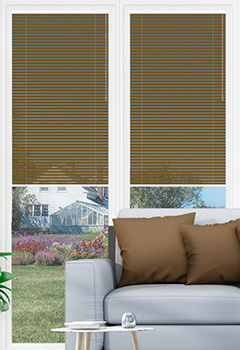 Pearlised Brown No Drill 25mm Venetian Conservatory Blind