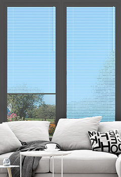 Powder Blue No Drill 25mm Venetian Conservatory Blind