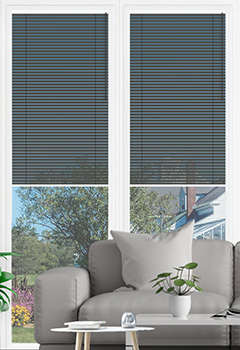 Slate Grey No Drill 25mm Venetian Conservatory Blind