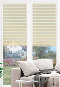 Soft Ivory No Drill 25mm Venetian Conservatory Blind