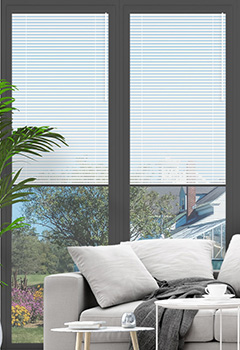 Solar White No Drill 25mm Venetian Conservatory Blind