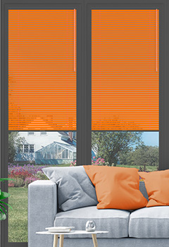 Tangerine Orange No Drill 25mm Venetian Conservatory Blind