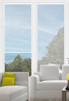 Sheer Cadence White Roller Shade Conservatory Blind