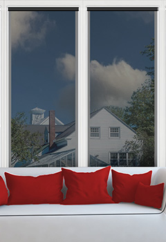 Sheer Charcoal Noir Roller Shade Conservatory Blind