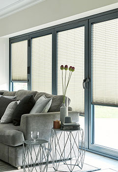 Micro Infusion Ivory Plain Pearl Intu Pleated Blind