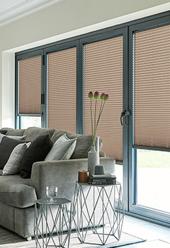 Micro Infusion Taupe Plain Pearl Intu Pleated Blind