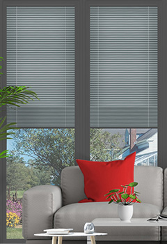 Clic No Drill Leto Dark Grey Intu Pleated Blind