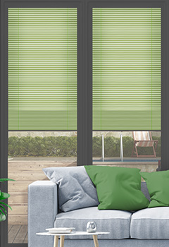 Clic No Drill Leto Light Green Intu Pleated Blind
