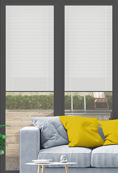Clic No Drill Leto White Intu Pleated Blind