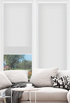 Clic No Drill Apollo Snow White Intu Pleated Blind
