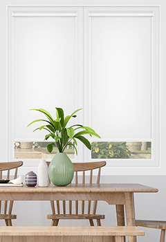 Carnival China White Dimout Intu Roller Blind