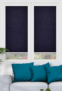 Carnival Navy Dimout Intu Roller Blind