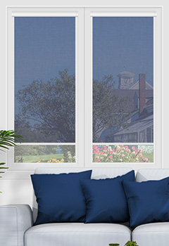 Voile Cobalt Blue Intu Roller Blind