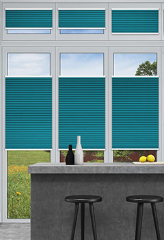 Duopleat Blackout Turquoise Top Down Bottom Up 