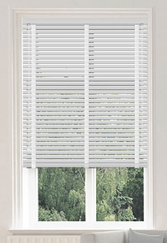 35mm White & White Tape New Blind