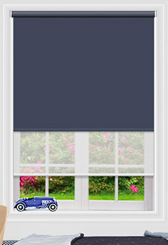 Double Roller Indigo & Cotton New Blind