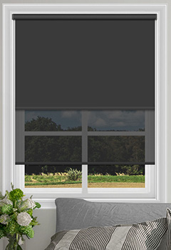 Double Roller Noir & Charcoal Noir New Blind