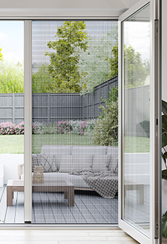 Double Interior Pleated Black New Blind