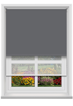 Double Roller Unilux Anthracite & Cotton Voile New Blind