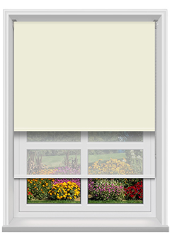 Double Roller Unilux Cream & Cotton Voile New Blind
