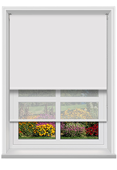 Double Roller Unilux White & Cotton Voile New Blind