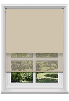 Double Roller Bella Beige & Cream Voile New Blind