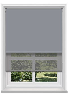 Double Roller Bella Gable & Dark Grey Voile 