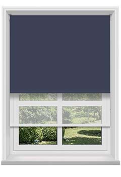 Double Roller Bella Indigo & Cotton Voile 