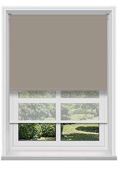 Double Roller Bella Taupe & Cotton Voile 