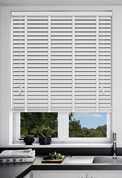 Honest Embossed White & Cotton Tape New Blind