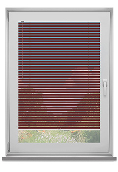 Burgundy Red Clic Fit Venetian No Drill Blind