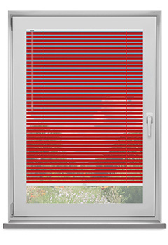 Gloss Red Clic Fit Venetian No Drill Blind