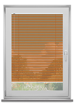 Tangerine Orange Clic Fit Venetian No Drill Blind