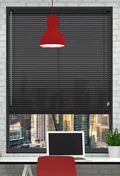 Aluminium Filtra Black Office Blind