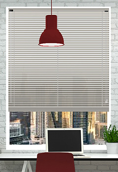 Estrella Metallic Silver 25mm Aluminium Office Blind