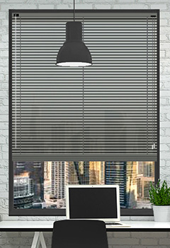 Graphite Gunmetal 25mm Aluminium Office Blind